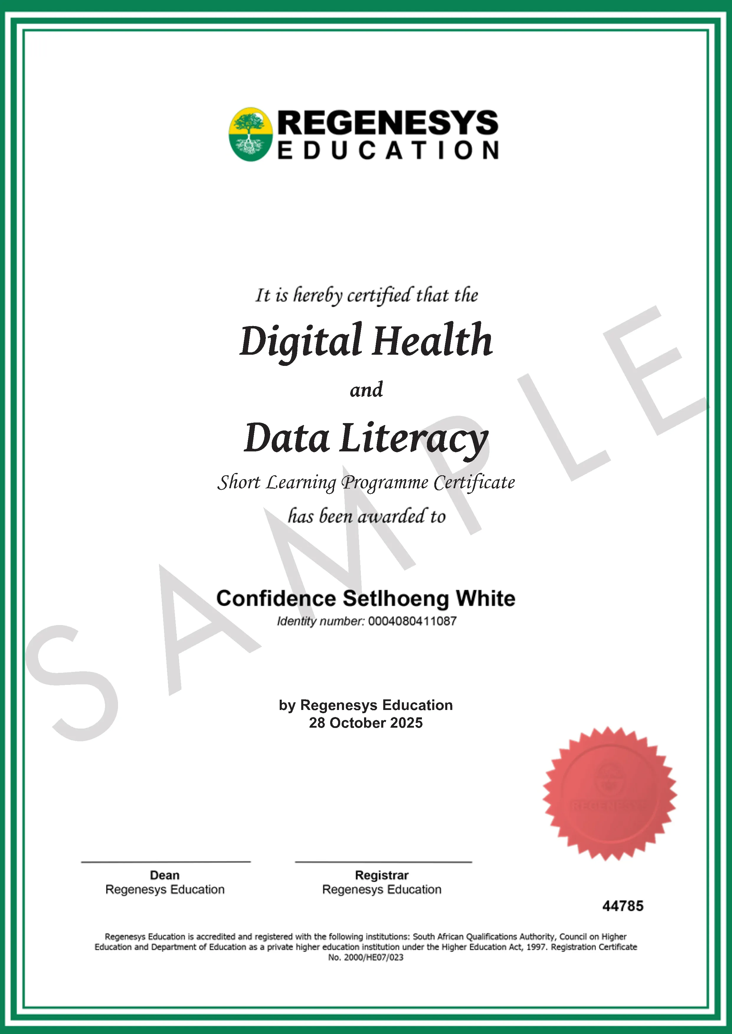 Certificate