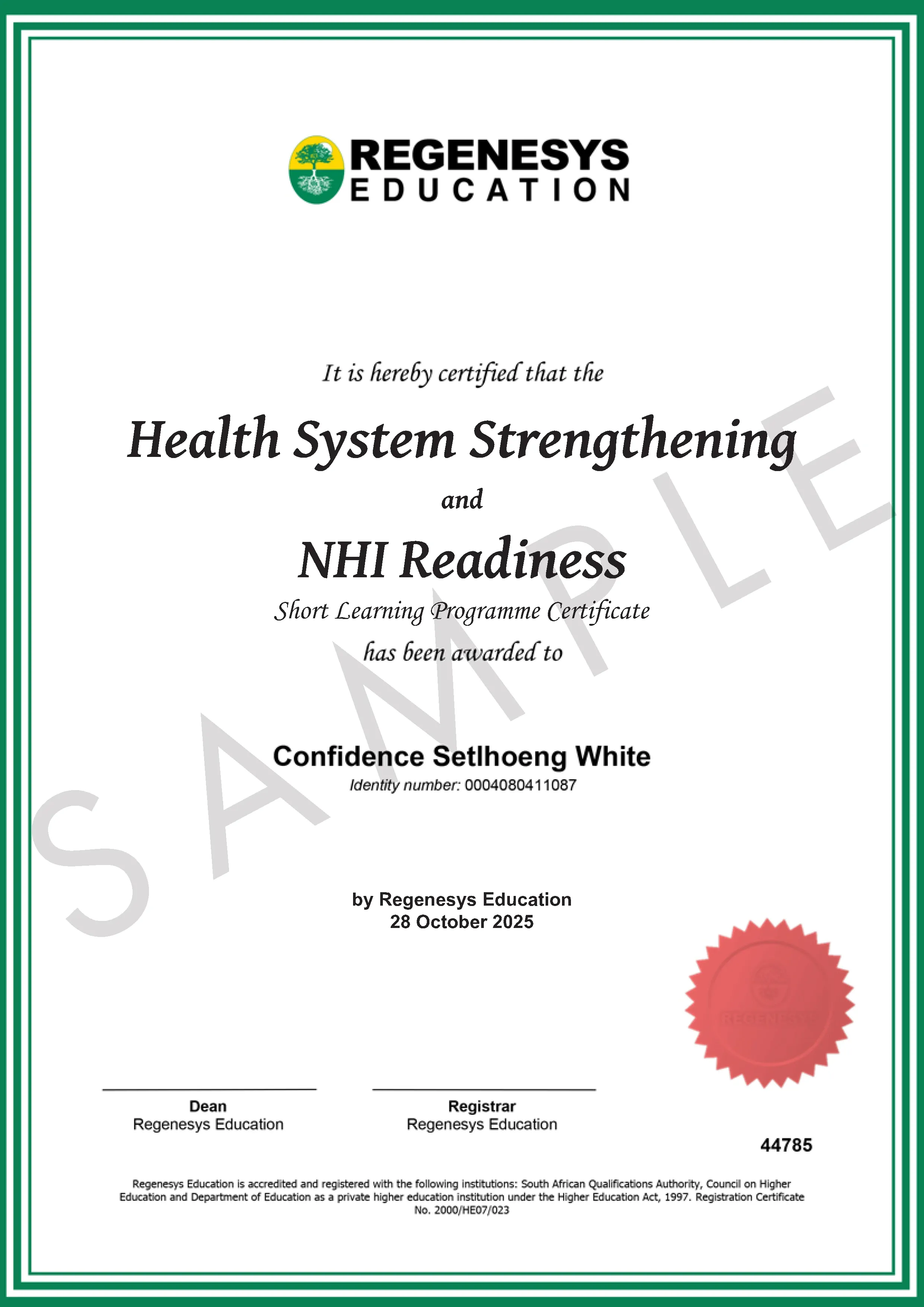 Certificate