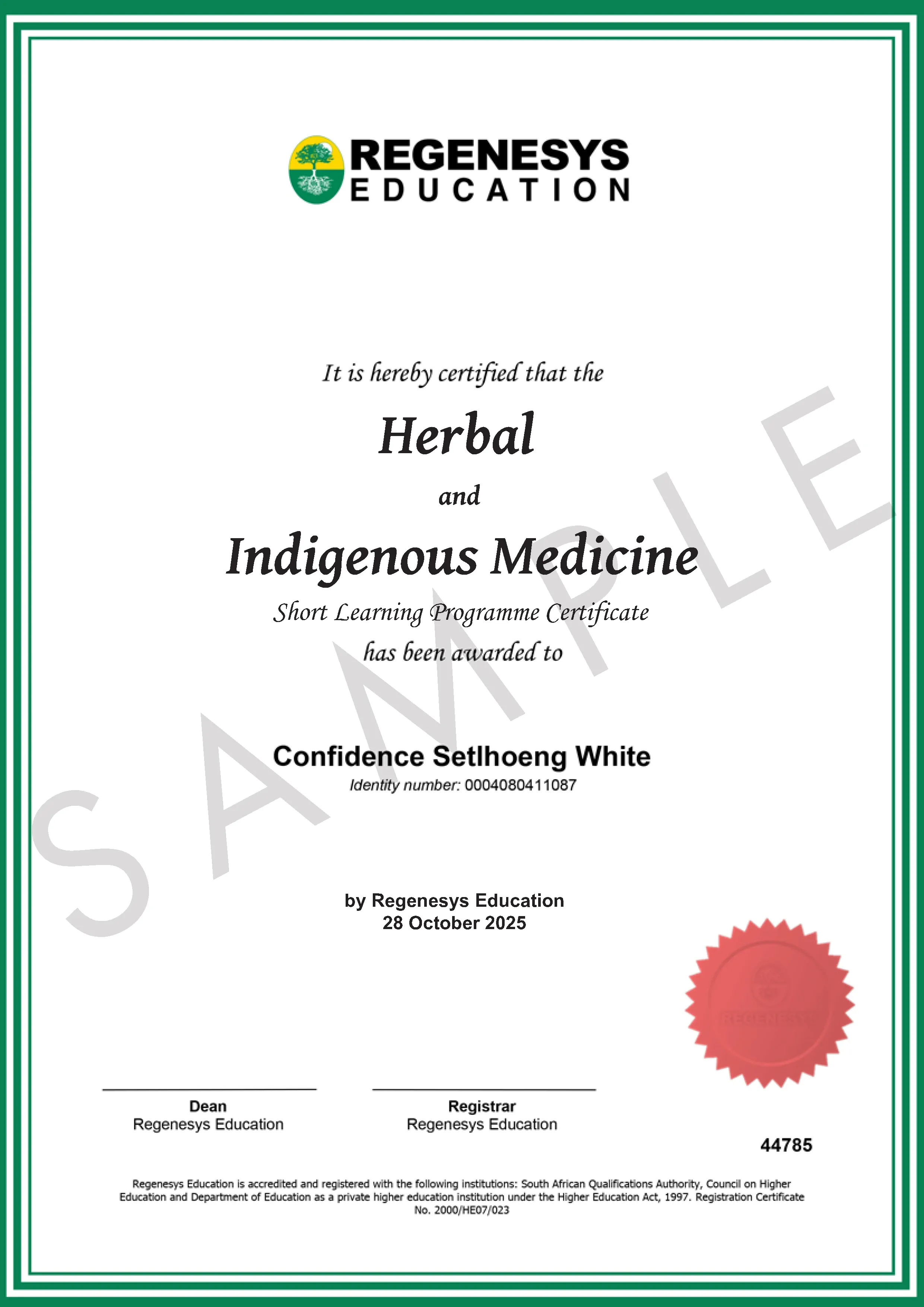 Certificate
