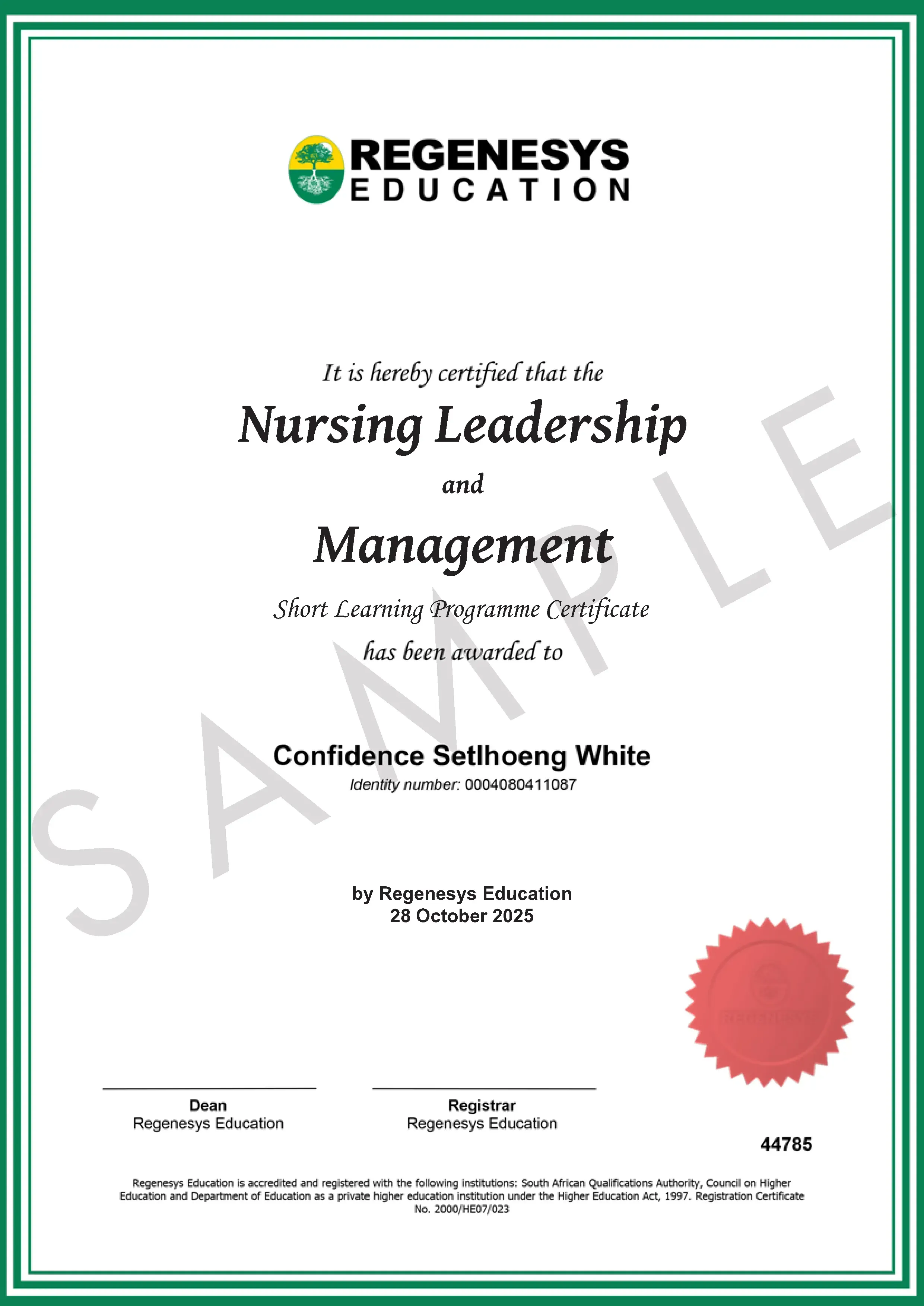 Certificate