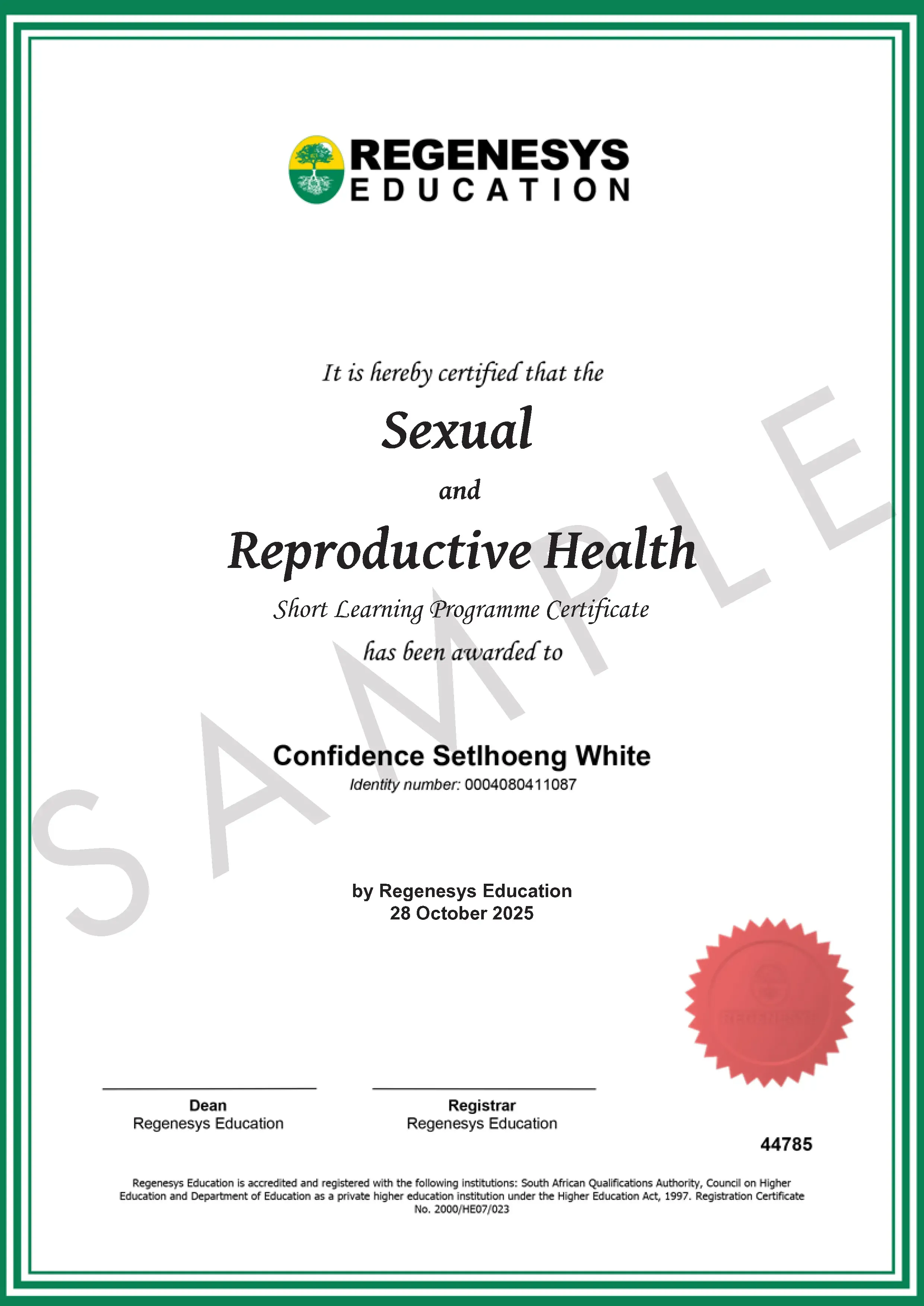 Certificate