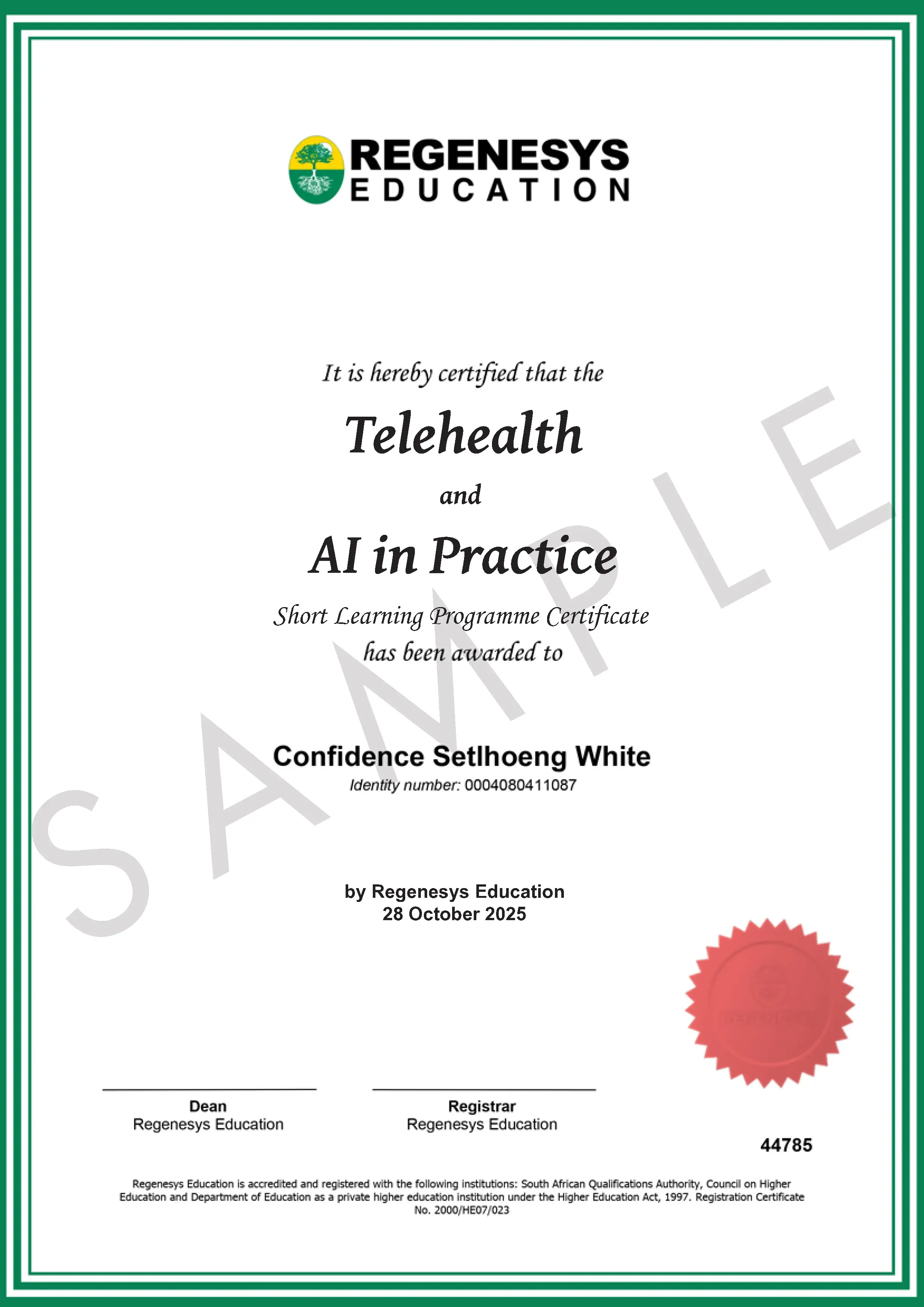 Certificate